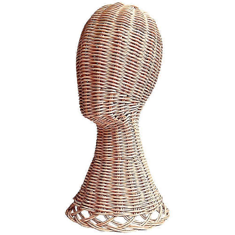 Desktop Hat Display Rack Retail Use Cap Showcase Stand Woven Hat Display Rack Rattan Cap Holder