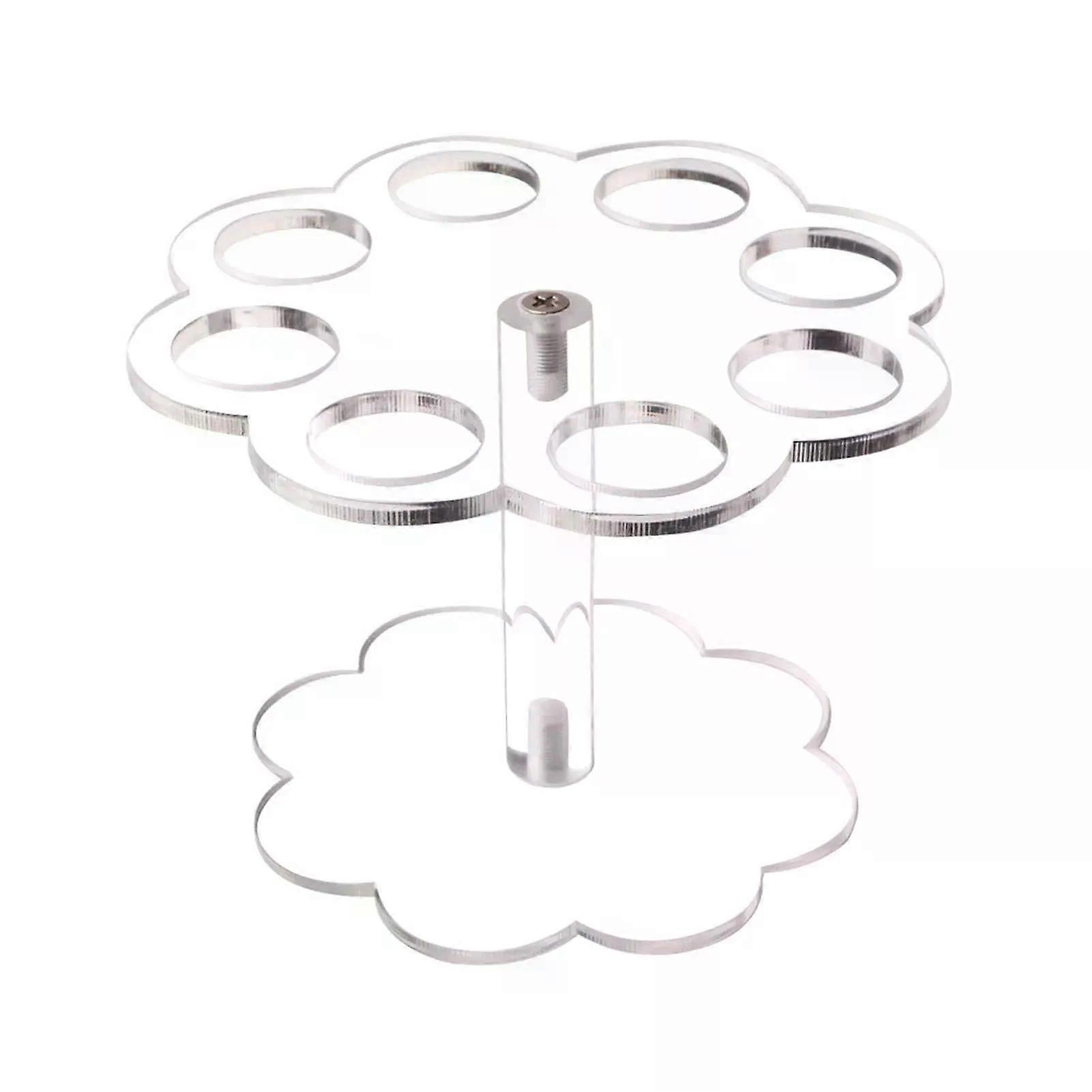 Ice Cream Cookie Rack Stand Conical Skewer with 8 Holes Cookie Rack Baking Rack Transparent Acrylic Sushi Roll Rack