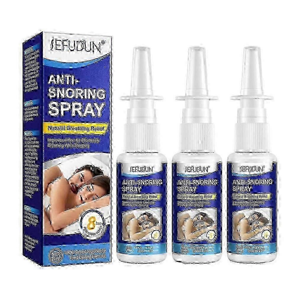 3X Anti-Snoring Nasal Spray, Natural Solution for Snore Relief, Fast Snore Stopper