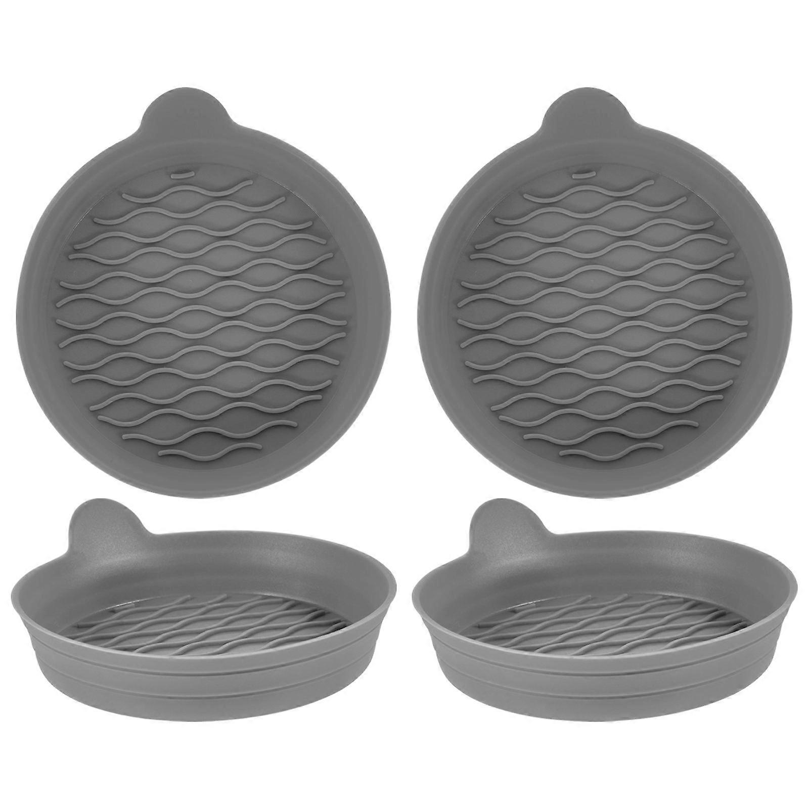 4pcs Reusable Round Coasters for Drinks, Non Slip & Heat Resistant, Versatile Home Organizer for Cups, Keys, Phones