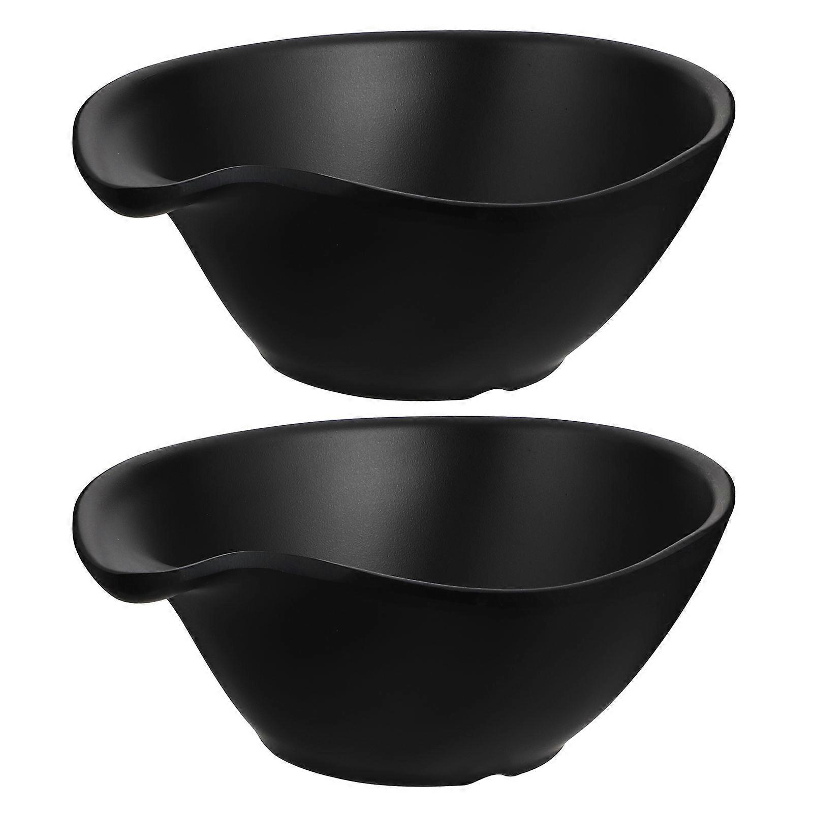 2Pcs Bowls Practical Sauce Dishes Useful Seasoning Bowls for Restaurant