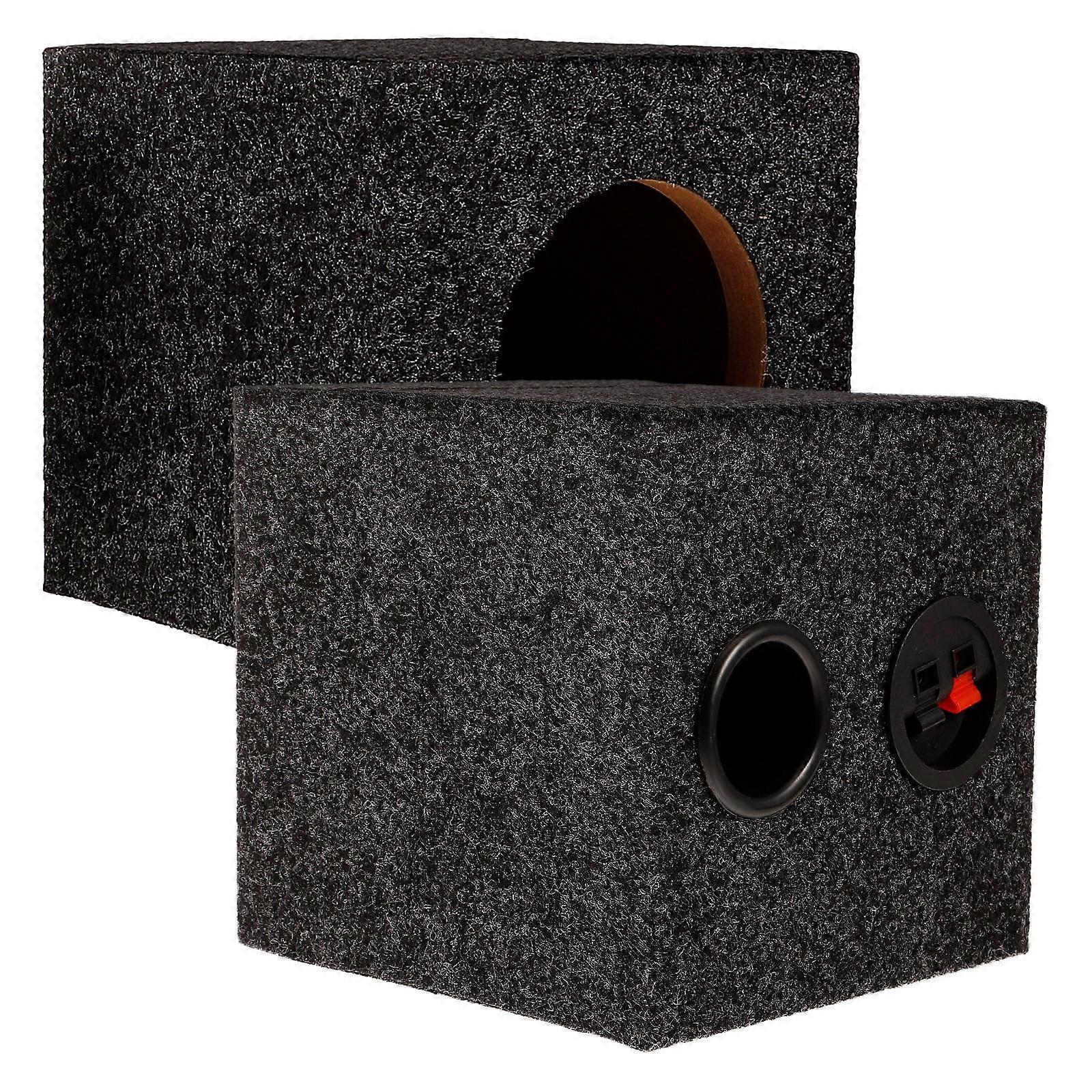 Sealed Carpeted Subwoofer Enclosure for Home Use Black Wood Sponge DIY Accessory 1 Pair