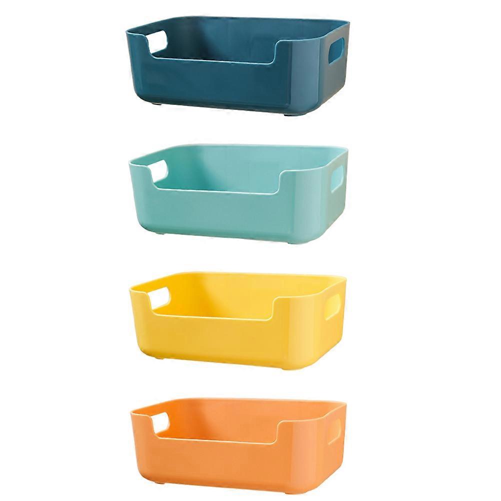 Bin Storage Macaron Storage Boxes Home Organization 15.50X11.00X5.50CM Space-saving 4Pcs