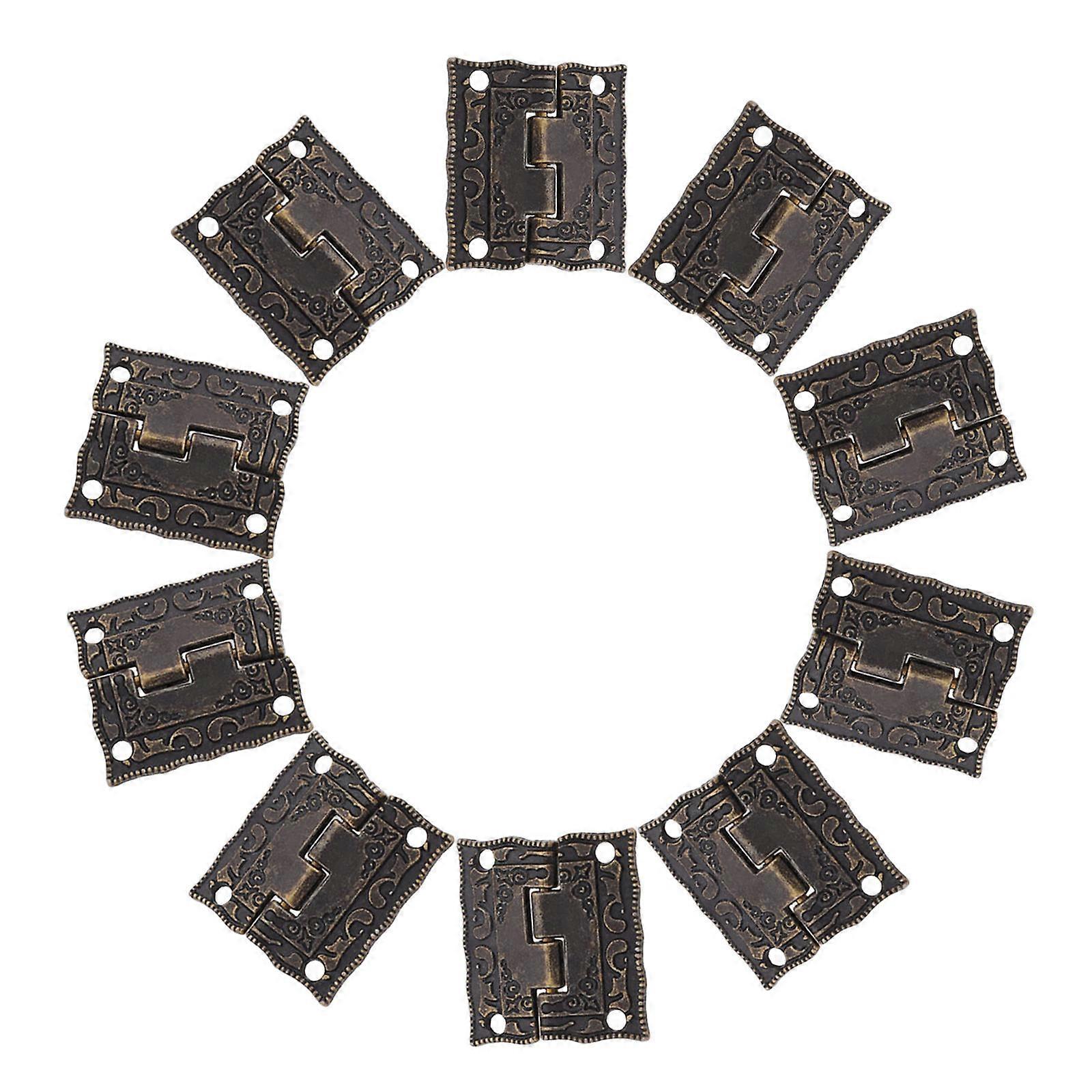 Here's a refined product description for your item:
**10pcs Antique Decorative Butt Hinges – Small Folding Cabinet Door Hinges for Wooden Boxes,