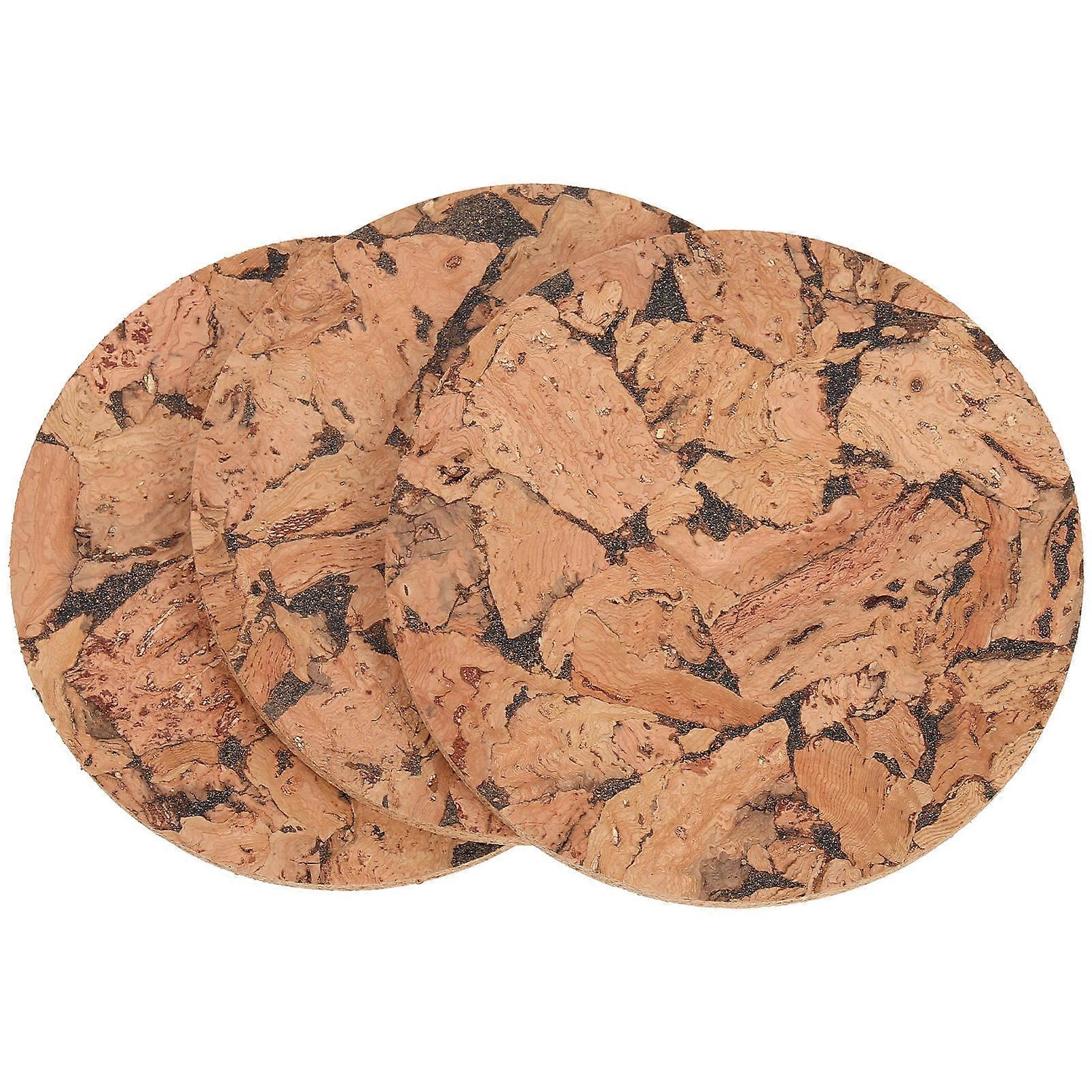 Geometric Cork Coasters 3Pcs Suitable For Household Users With Protective Functionality In Assorted Color