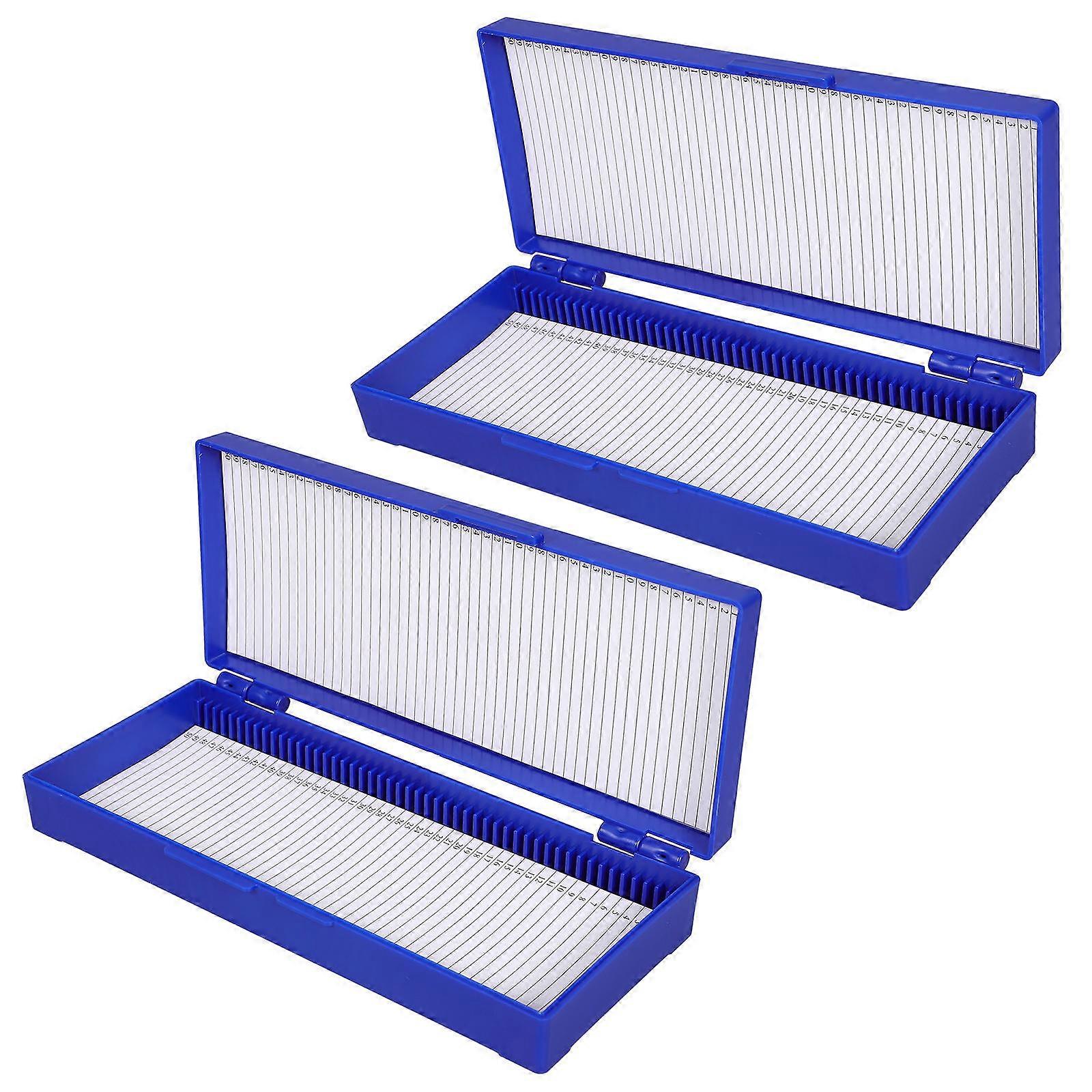 Box with 50 Numbered Positions for Pathological Slides Storage and Easy Cleaning ABS Material