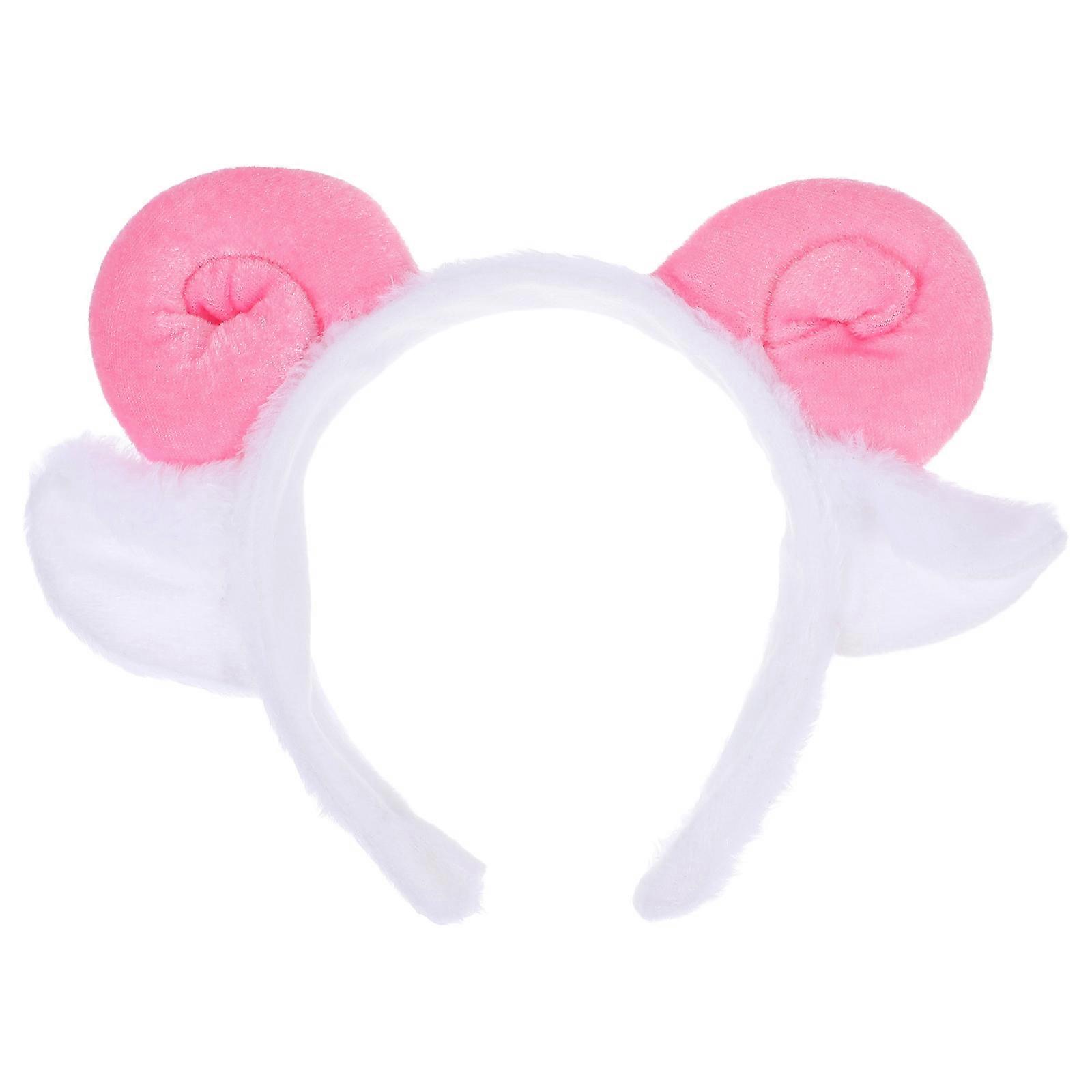 Plush Sheep Horn Headband for Adults – Soft Lightweight Animal Ears Costume Accessory for Halloween and Cosplay Events