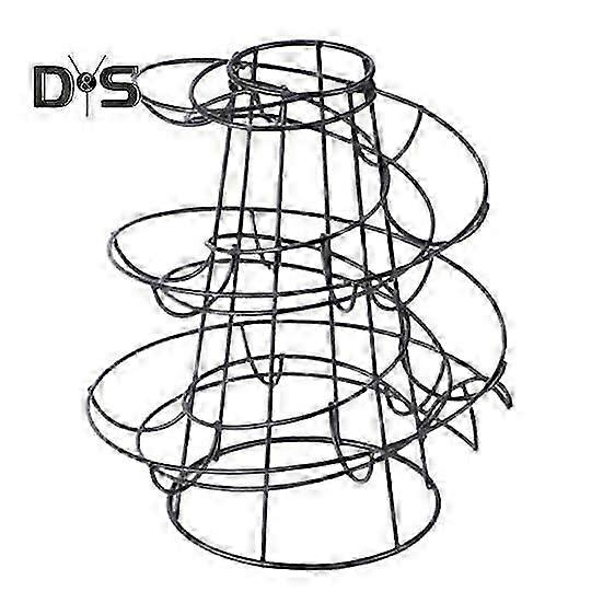 Egg Holder Spiral Storage Rack Rustproof Corrosion Resistant Hollow Bottom Design Egg Storage Shelf Dispenser
