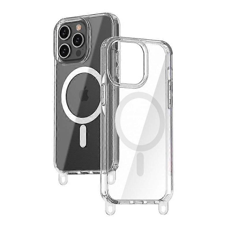 Clear Mobile Phone Case With Removable Eyelets For Chains, Shockproof, Compatible With iPhone 16 Pro