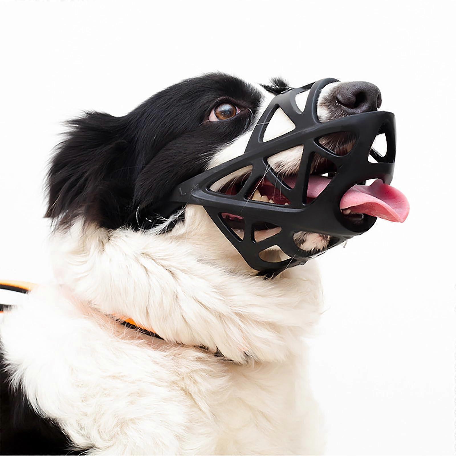 Dog Muzzle for Small Medium Large Dogs, Black Dog Training Muzzle for Home Outdoor Use, Size S, Durable Material