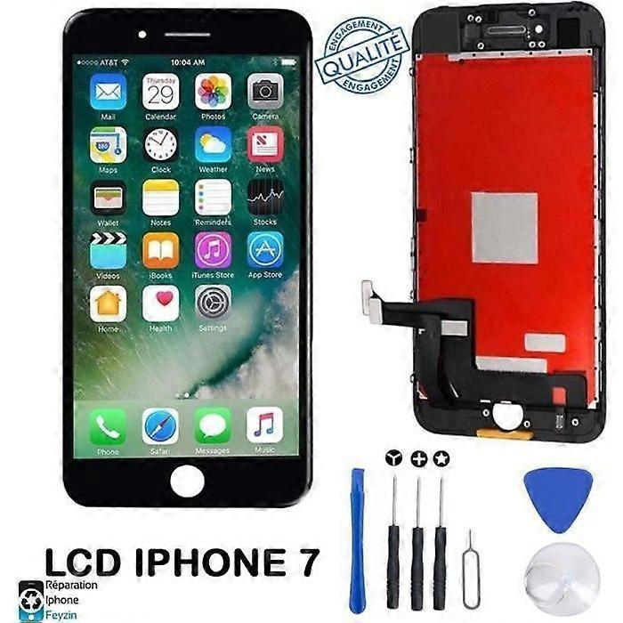 BLACK IPHONE 7 LCD SCREEN WITH TOUCH SCREEN ON FRAME + TOOLS