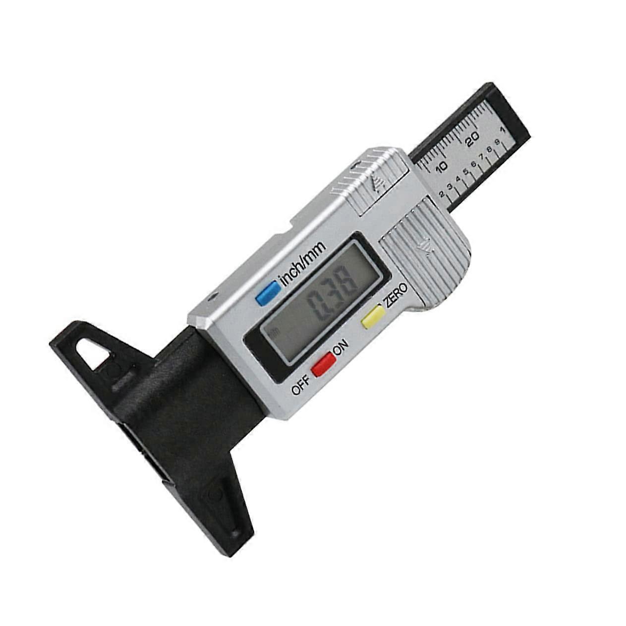 Tyre Tread Caliper Tool Silver - Accurate Tyre Depth Gauge for Motorcycle and Car Tyres, Durable & Easy to Use