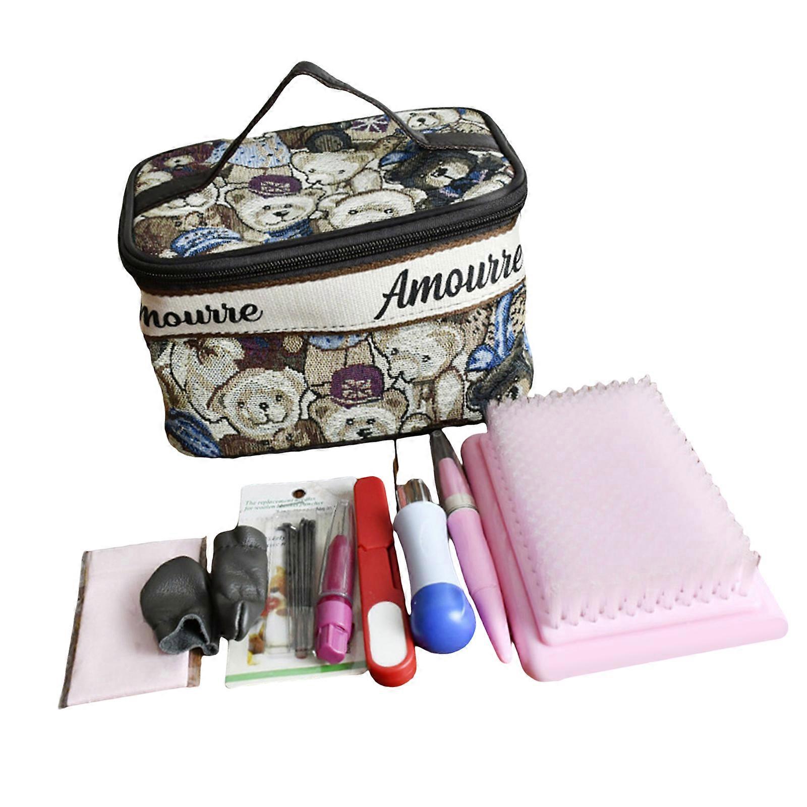 Needle Felting Set with Felting Tool Needle Felting Starter Kits Needle Felting Supplies for Craft Home Decoration Multicolor