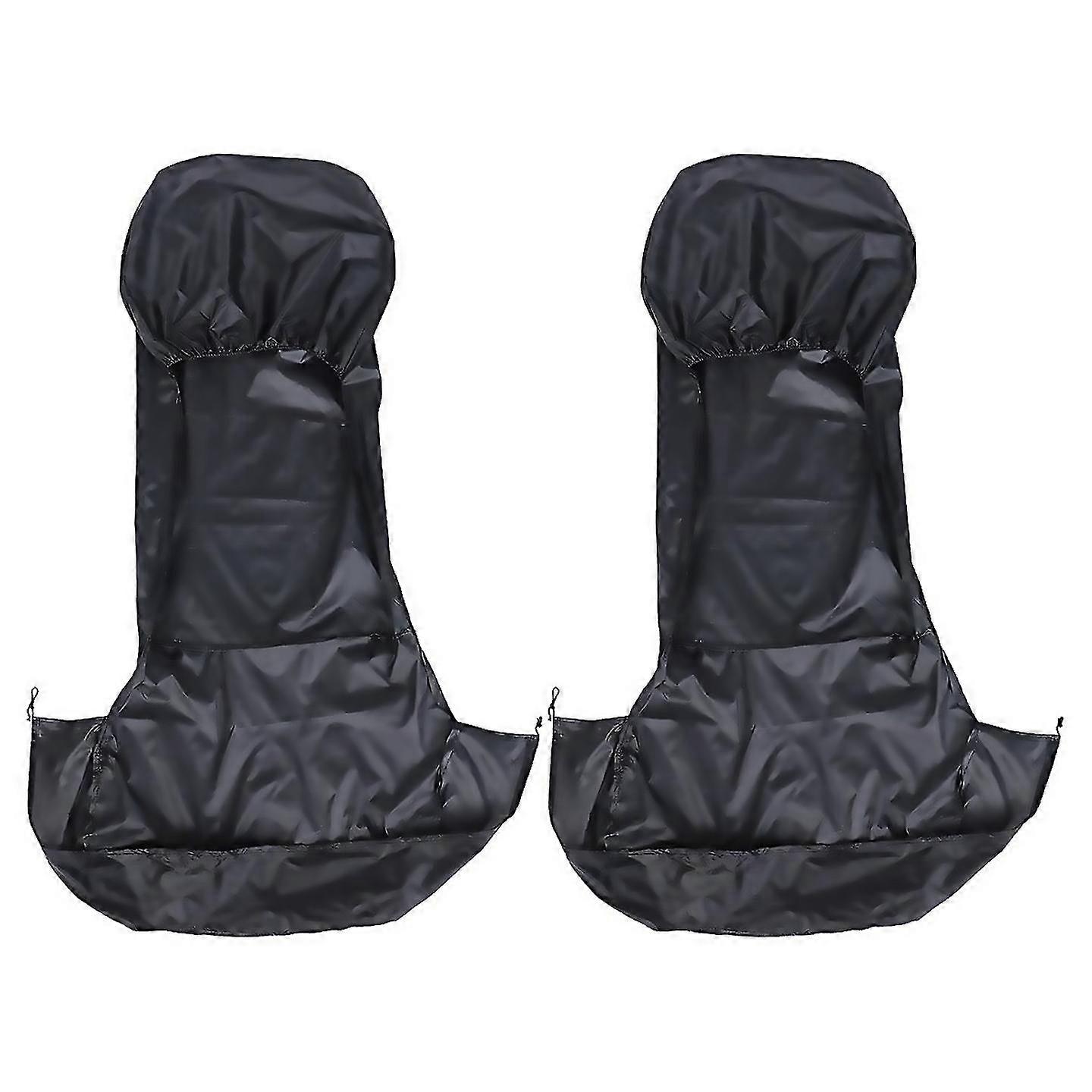 For 2 X Universal Waterproof Nylon Front Car Van Seat Covers Black