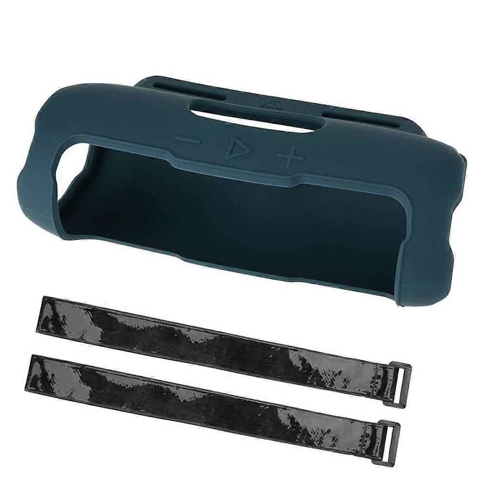 Speaker Silicone Protective Case for JBL Flip7 Portable Bicycle Golf Cart Stick Fixed Strap Holder Accessories Blue
