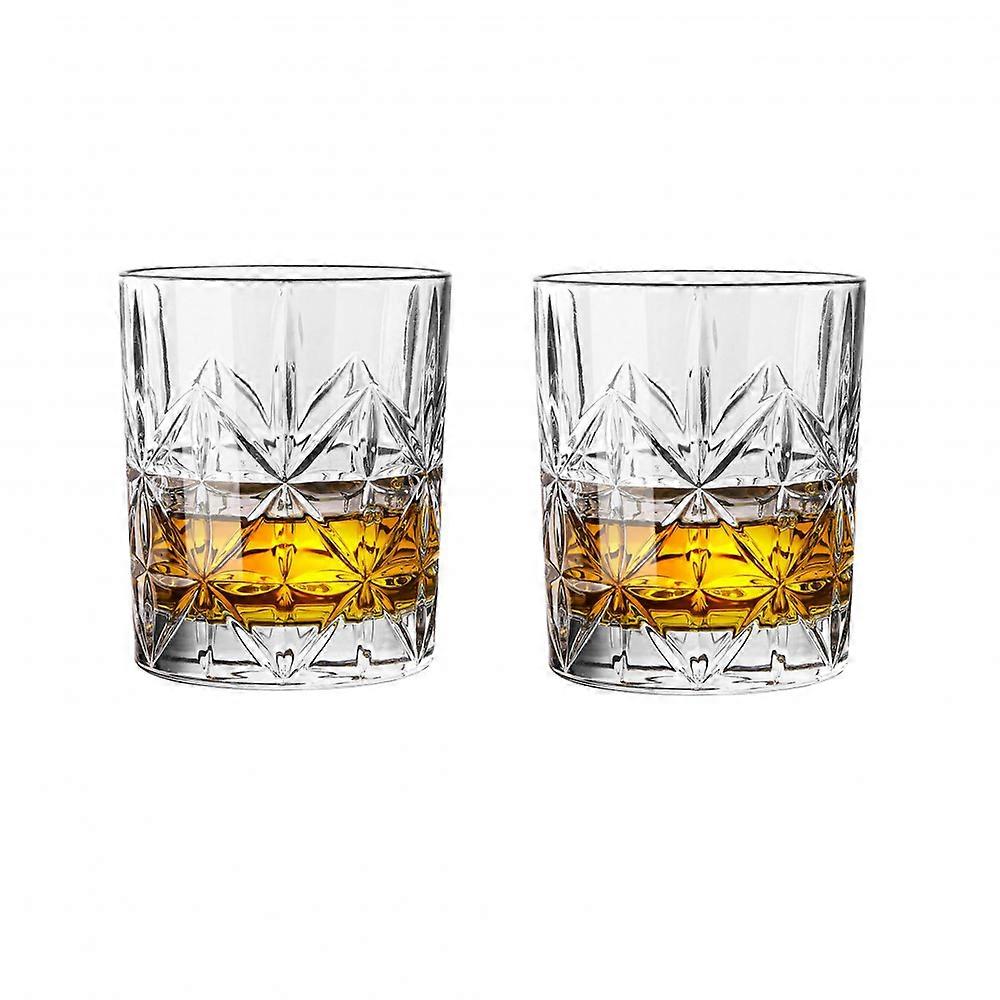 ZMLVE Whiskey Glasses Set of Gift Box , 11oz Lead-Free Crystal Glass Old Fashioned Tumbler, Heavy Base Scotch Bourbon Rum Brandy Glasses, Elegant Etc