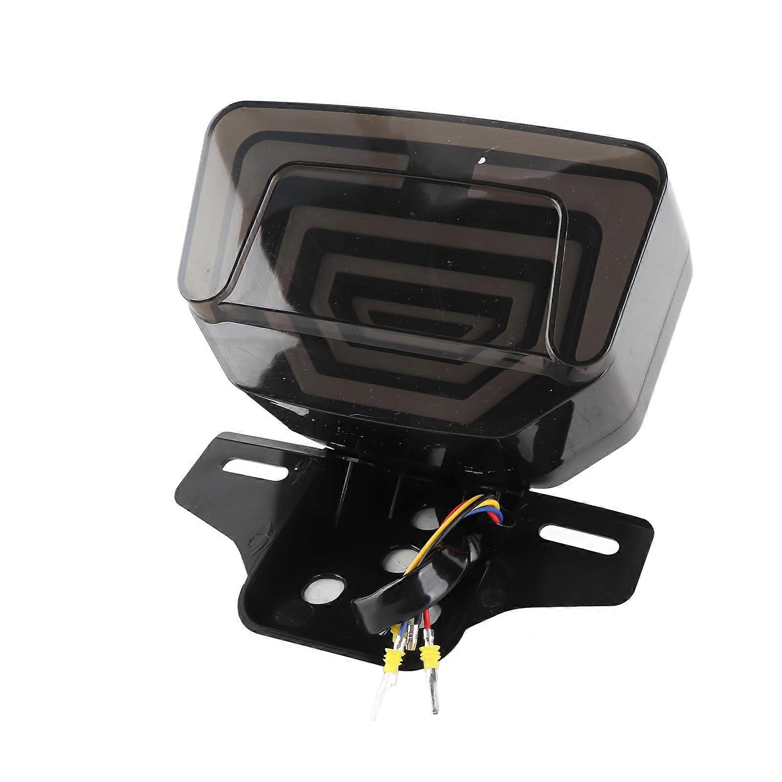 Universal Motorcycle Tail Light Integrated Strobe Brake Lights Dynamic Breathing Effect Compatible with Honda TMX125 CG125