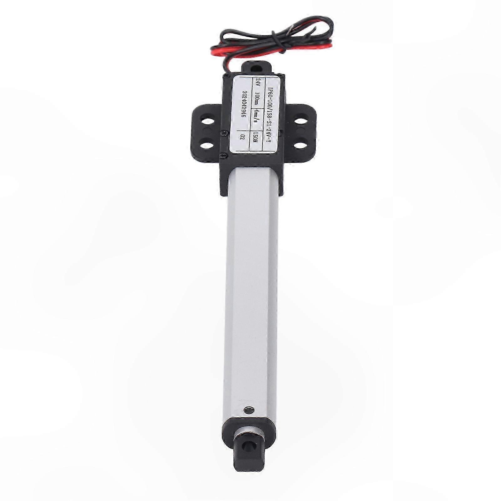 Electric Linear Actuator 24V DC 4mm/s Speed 100mm Stroke 150N Force for Home Automation Sofa TV Table Window Opener