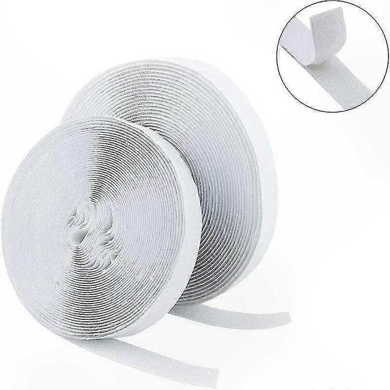 25M Heavy-Duty Double-Sided Adhesive Tape with Hook and Loop Closure, 20mm Width