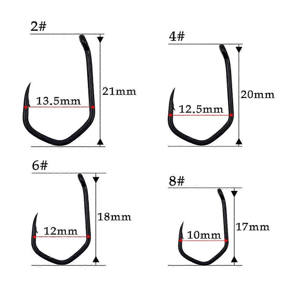 50pcs Fishing Hooks High Carbon Steel Barbed Hooks Extra Strong Hooks