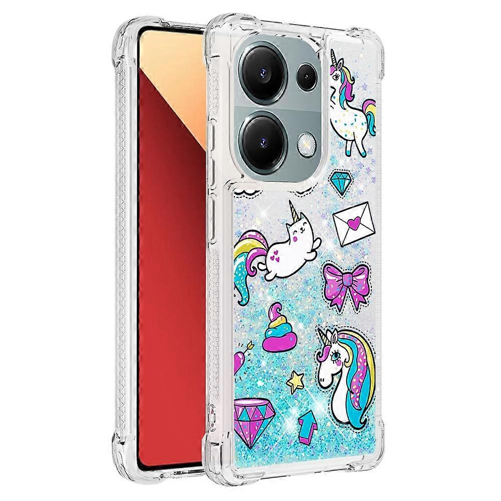 For Xiaomi Redmi Note 13 Pro 4G/Poco M6 Pro 4G TPU Case with Quicksand and Pattern Printed