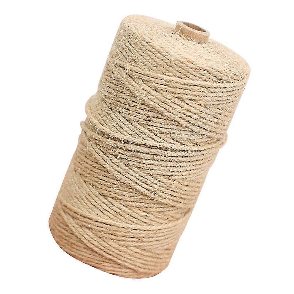 Ribbon Packing Twine Decorative Rope for Christmas Tree Decoration Yellow Hemp Material 1Pack