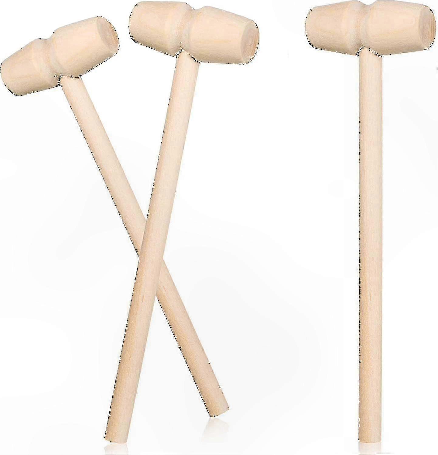 Wooden Seafood Cracker Set of 3 Pieces Mini Bowl Crab Shellfish Hammer Tool