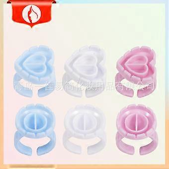 Wholesale grafting false eyelashes glue ring heart-shaped round flower glue cup