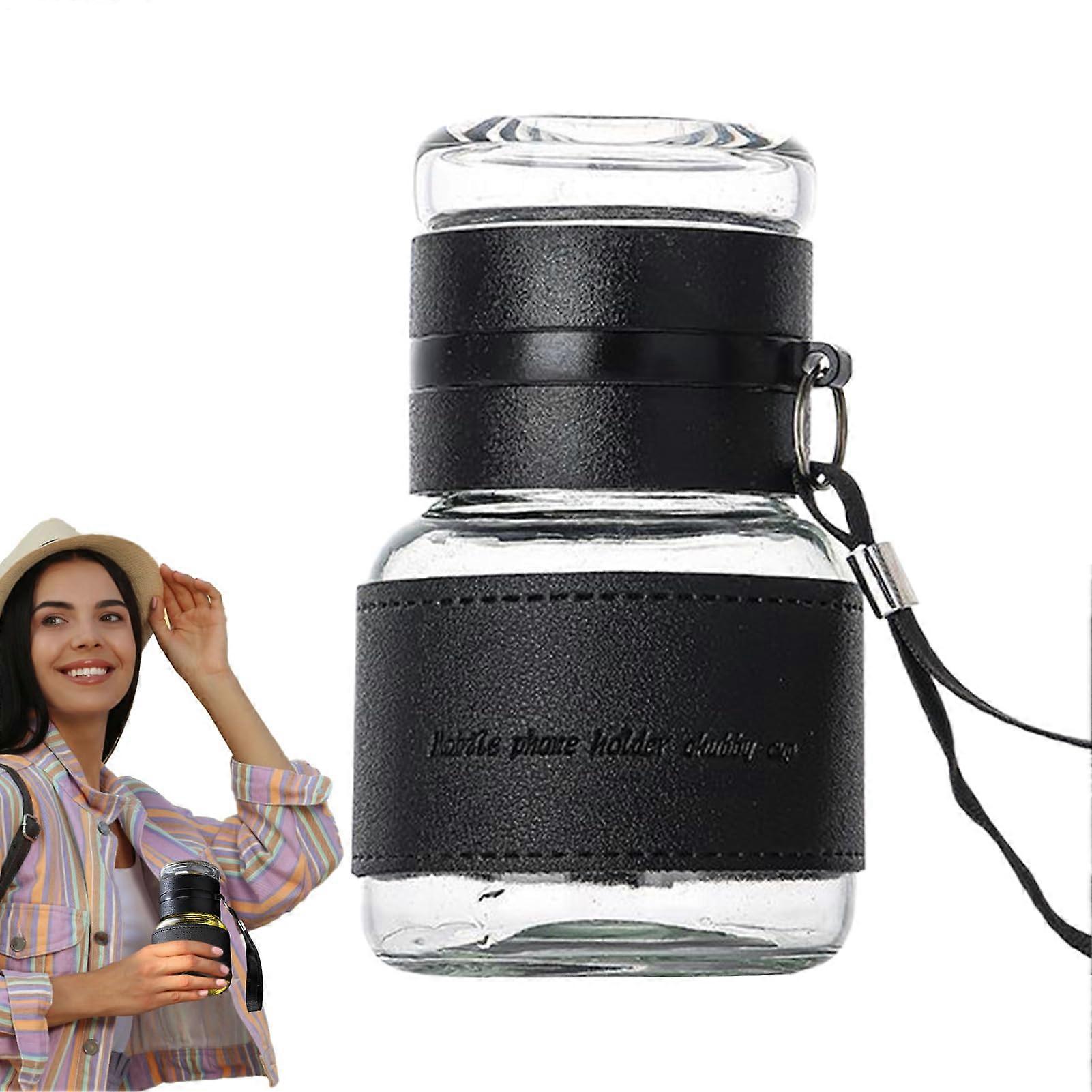 Glass Tea Cup With Infuser And Lid, Double Wall Thickened 320ml Leak Proof