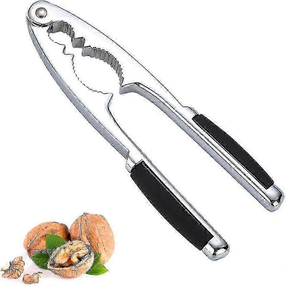 Nutcracker, Non-Slip Bottle Opener with Rubber Grips, 17cm Thick Nutcracker Nut Opener for Seafood Lobster Shell Crab Hazelnut Walnut
