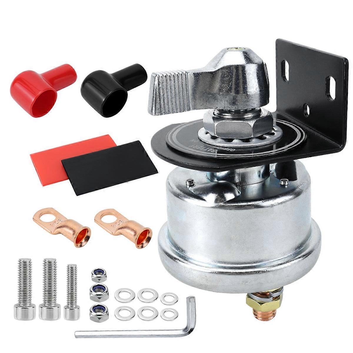 200A 12V Battery Disconnect Switch Heavy Duty, Battery Cut Off Shut Off Kill-Switch with Side Post M