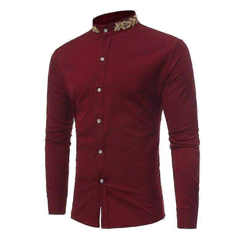 Camicia a maniche lunghe da uomo in misto cotone