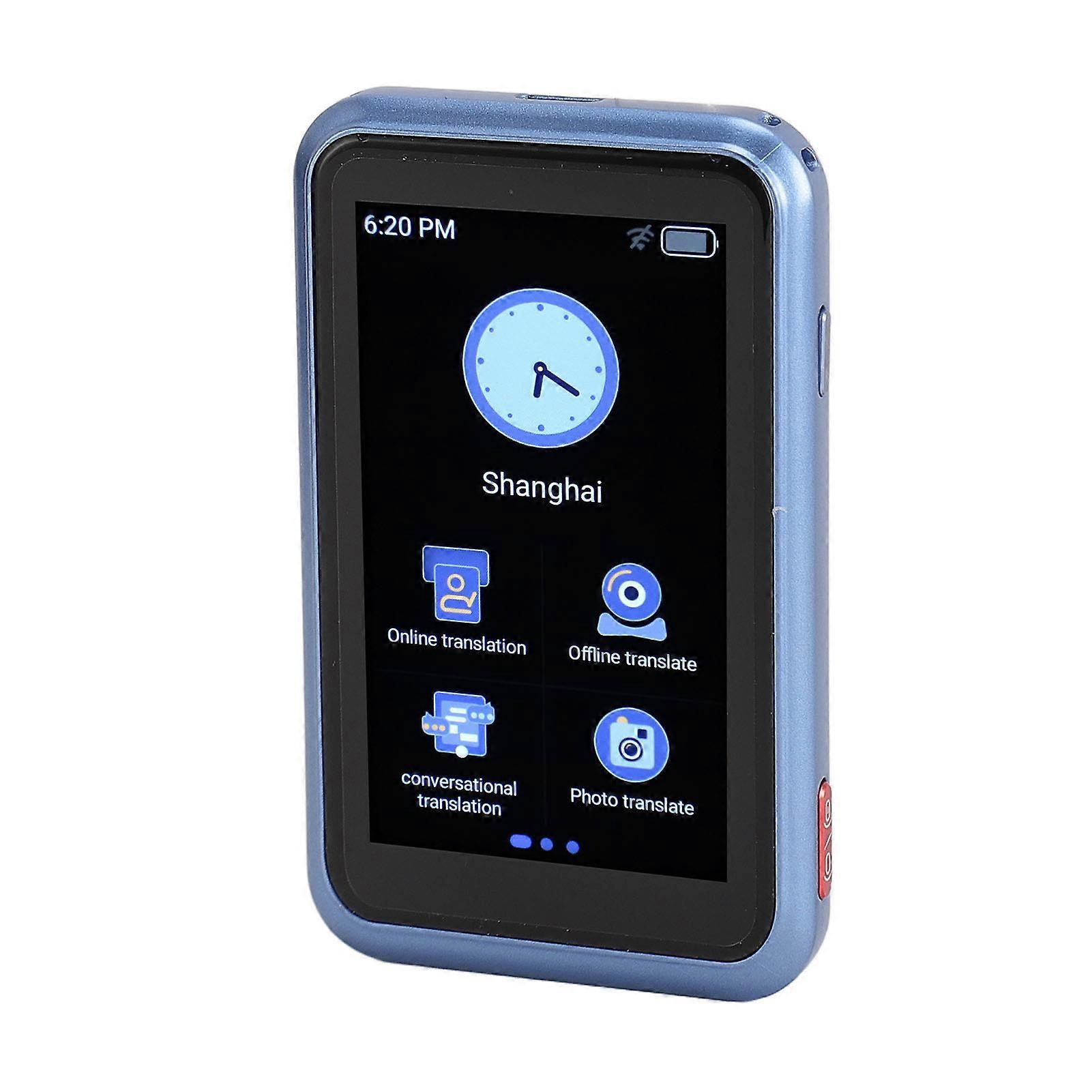 Smart AI Voice Translator 138 Languages 3.0" Touchscreen Blue