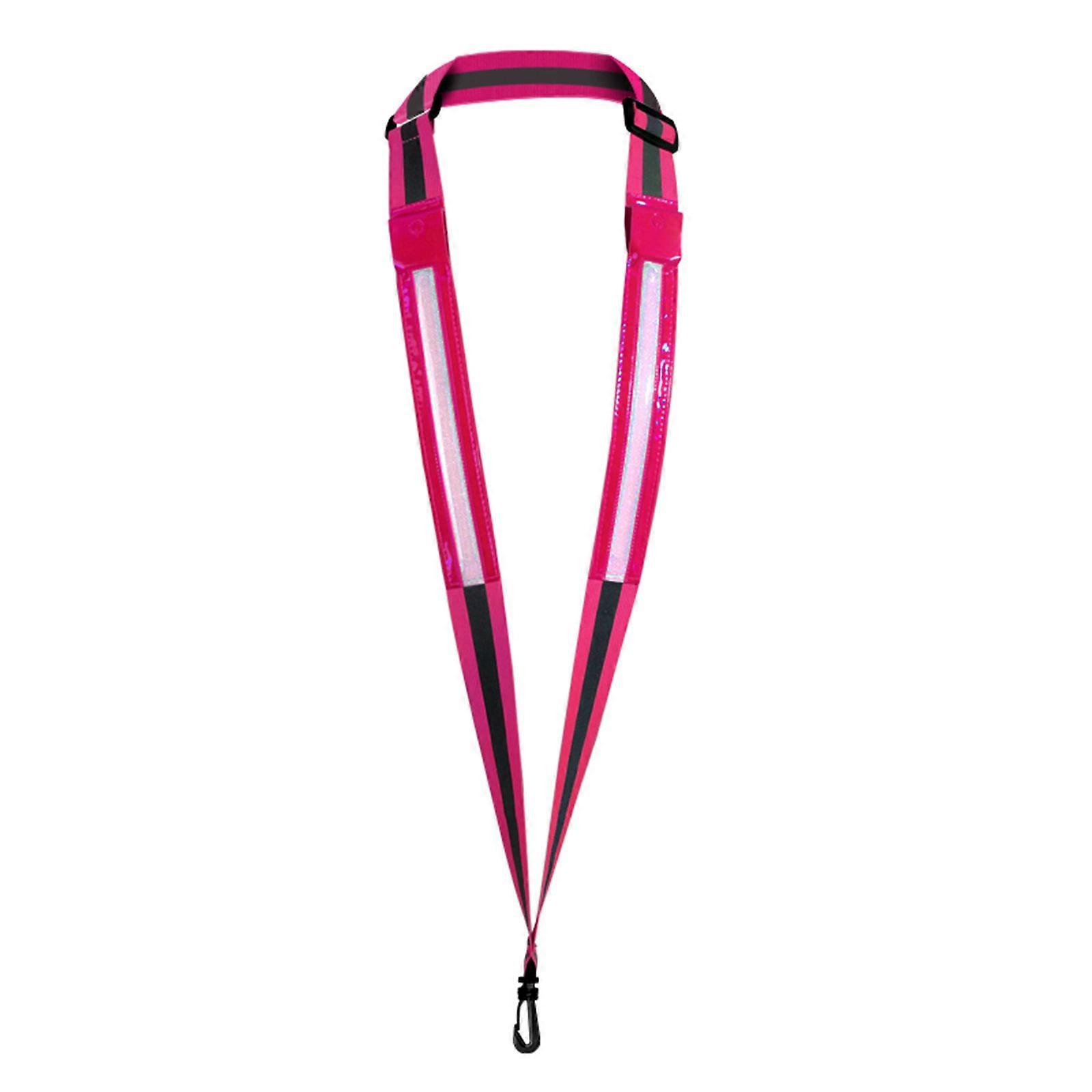 High Visibility Safety Shoulder Strap 5 Light Color 3 Modes Reflective Running Gear Cycling Reflective Strap Enduring  Pink color