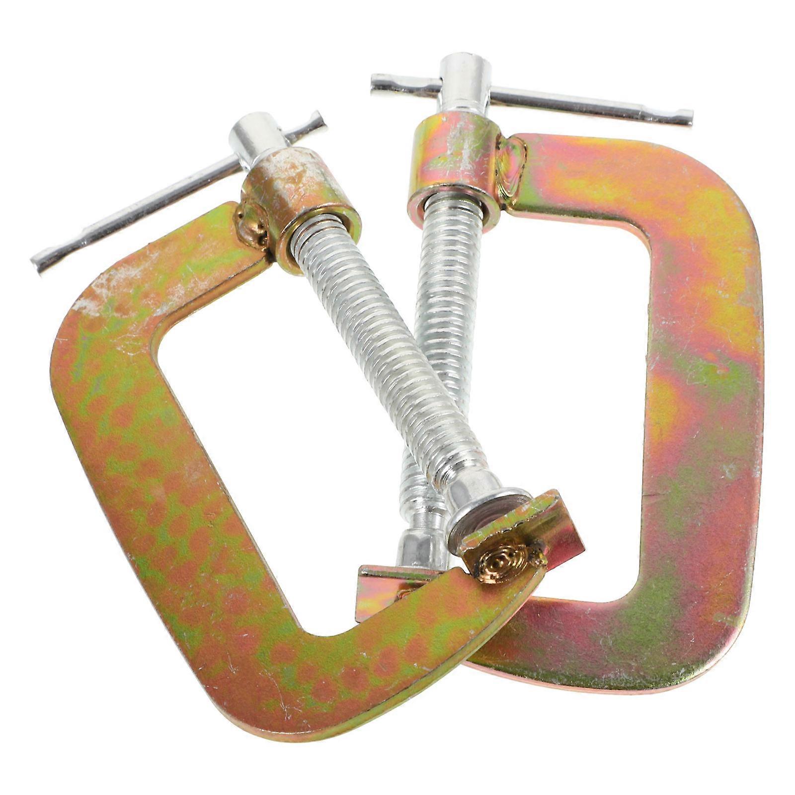 Masteelf 2pcs Sturdy Desk Side Clamp Tool for Woodworking Table Mount Fence