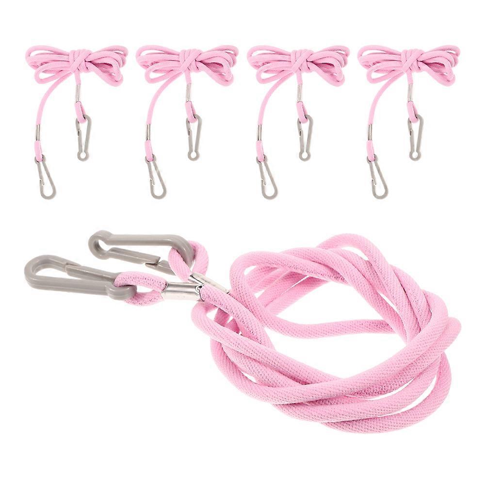 Mitten Clips For Babies Neck Strap Convenience Pink Color For Skiing 5Pcs