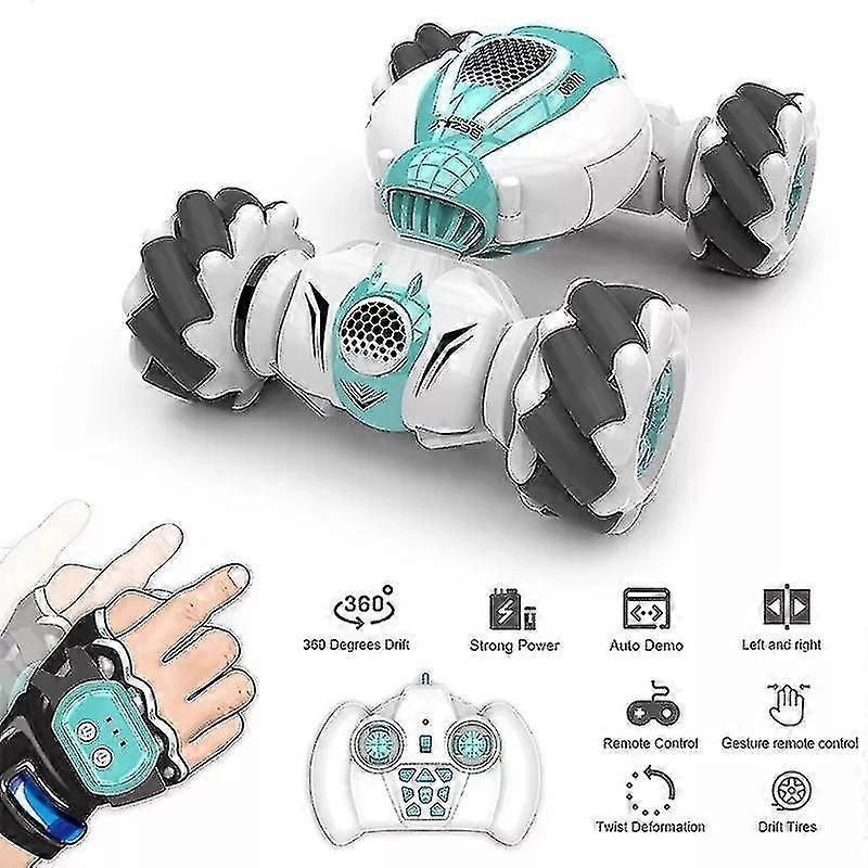 Remote control stunt car, remote control hand gesture sensor deformable electric toy car