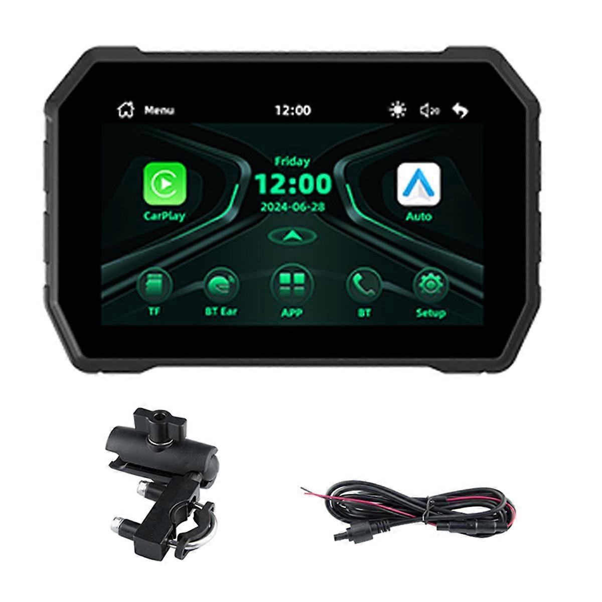 5.0 Inch Wireless CarPlay Moto Wireless Android Auto Portable Digital Motorcycle Dashboard Motorcyc