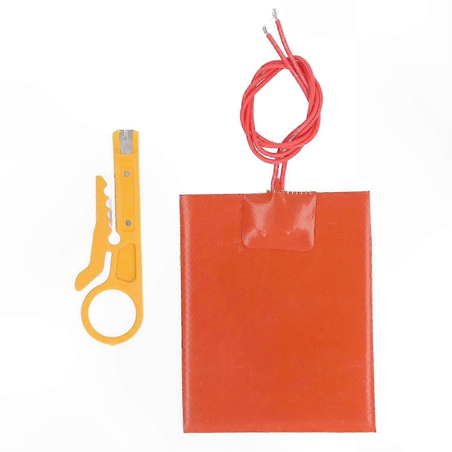 Flexible Silicone Heating Mat, 12V 20W, High-Temperature Resistance, Thin Design, Durable and Safe for Various Applications