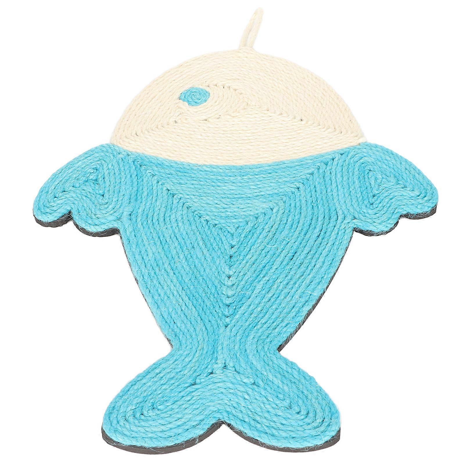 Cat Scratch Pad Small Fish Shape Sisal Mat 31x43cm Durable