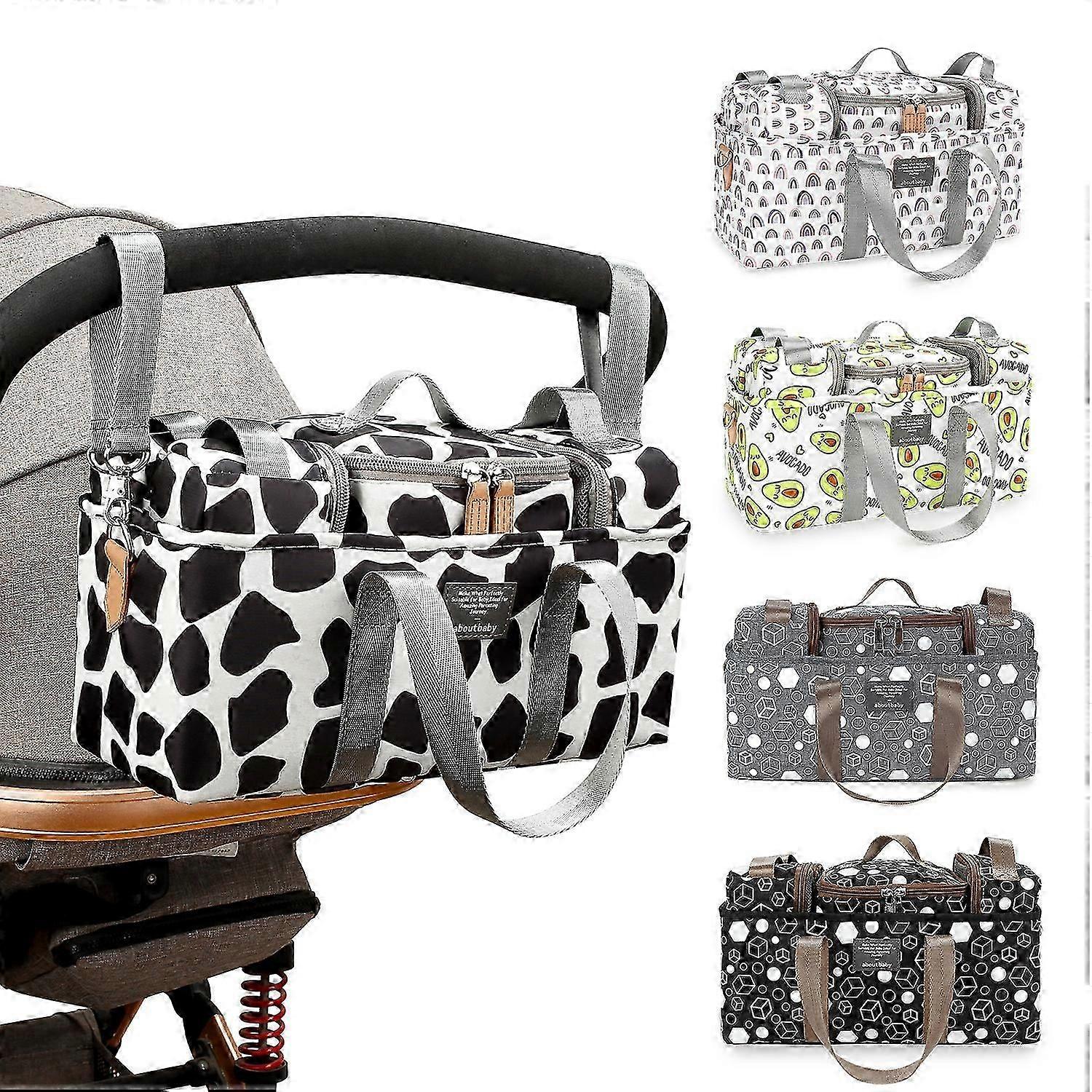 Universal Baby Stroller Organizer with Large Stroller Storage Detachable Multifunctional Bag Fits All Strollers Easy Installation -HK908