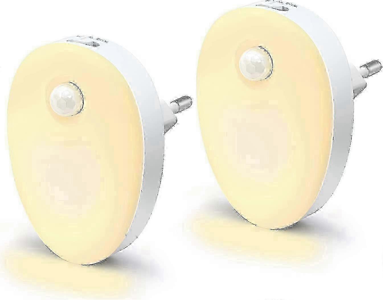 Night Light Socket With Motion Detector, 2 Pieces Bright Led Night Light, Smart