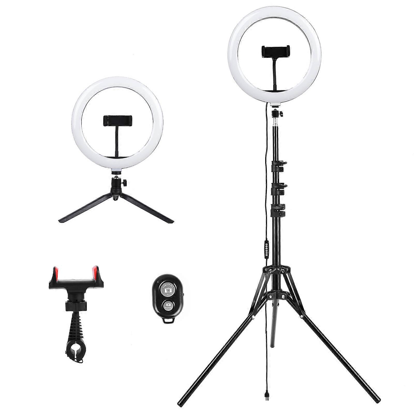 Andoer 10in RGB Ring Light with Phone Holders & Remote Shutter