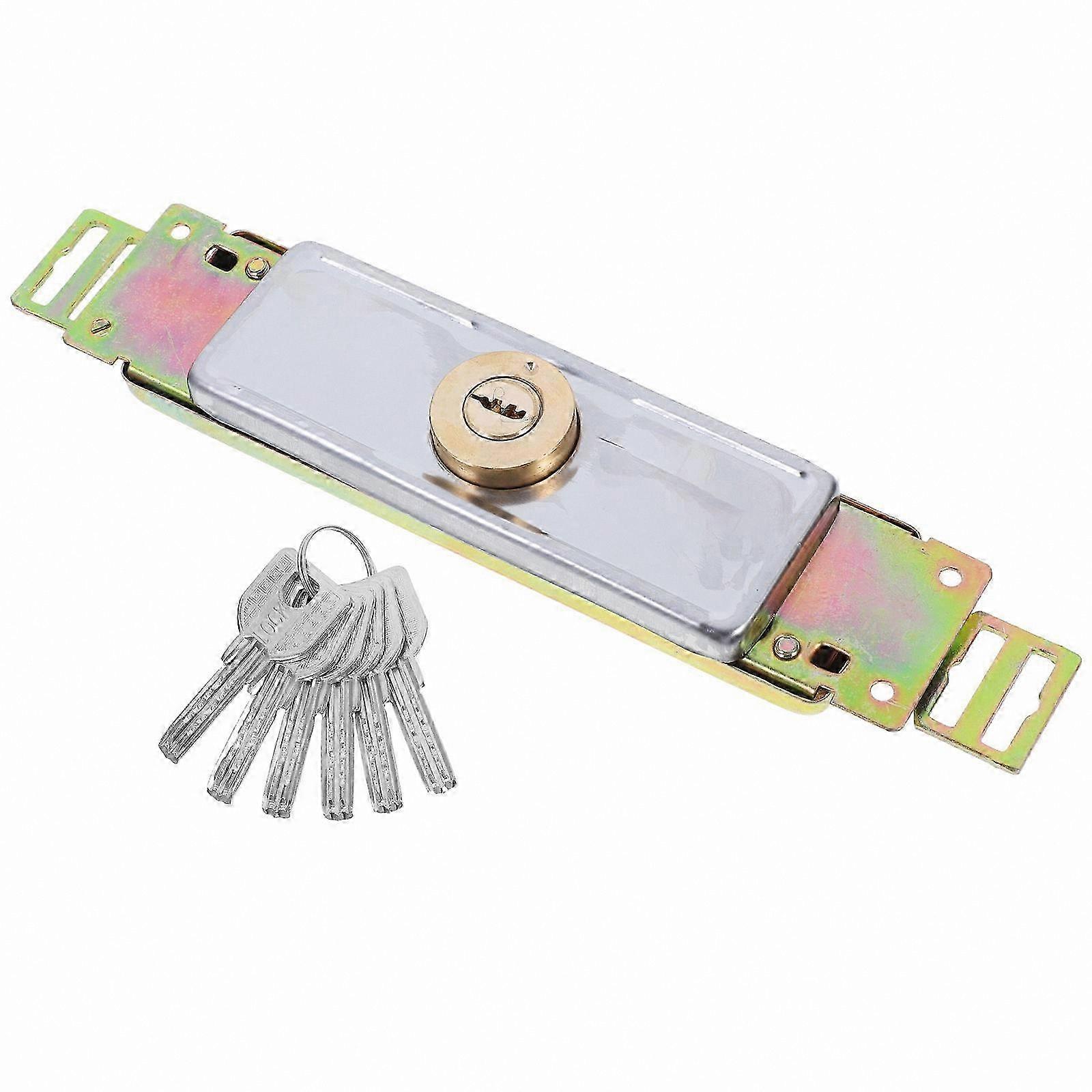 Durable Rust-Resistant Side Locks for Garage Doors and Roller Shutters, Includes 6 Brackets, 83x14x08 Inches
