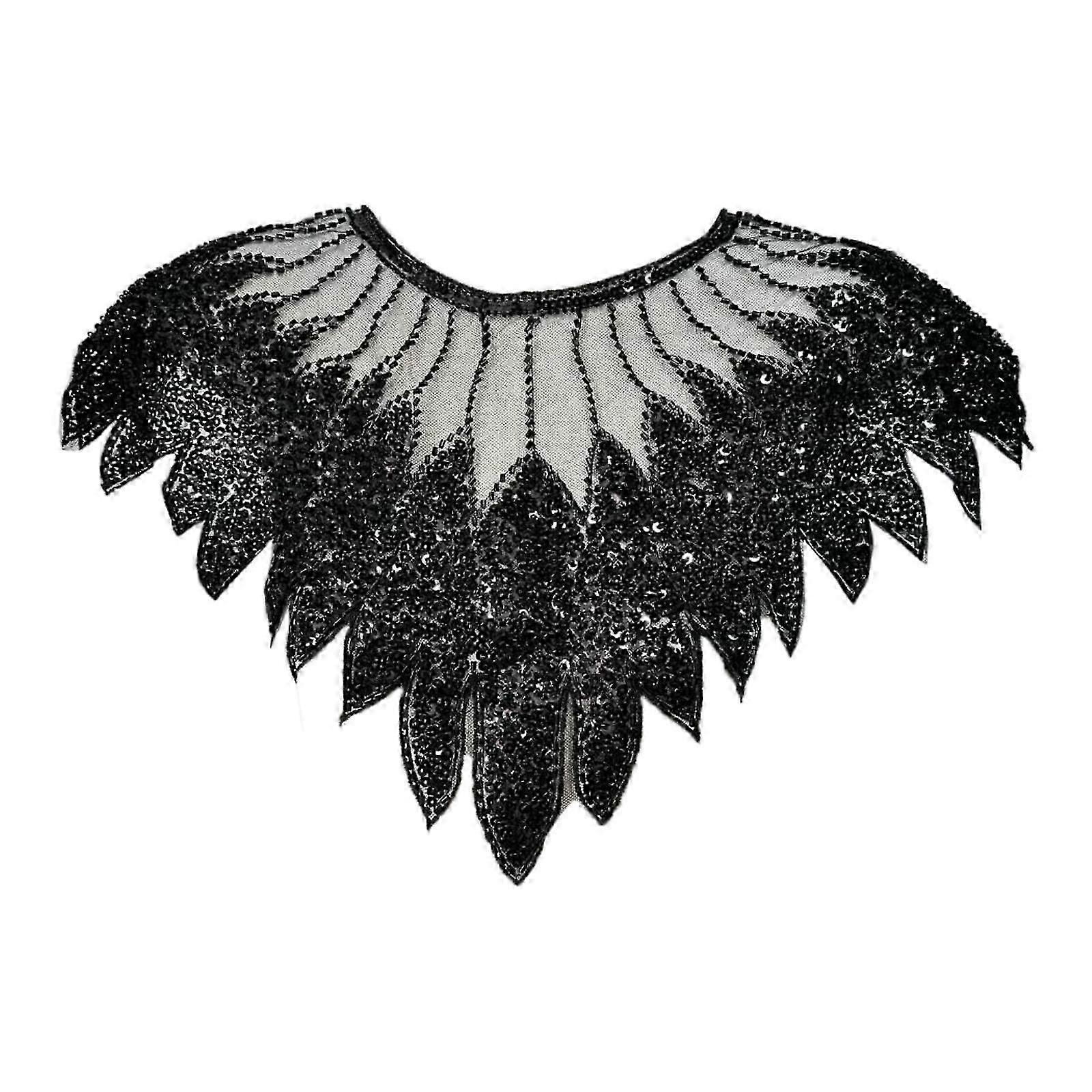 Women's Shawl Wrap, Pullover Beaded Sequin Cape for Wedding Evening Masquerade