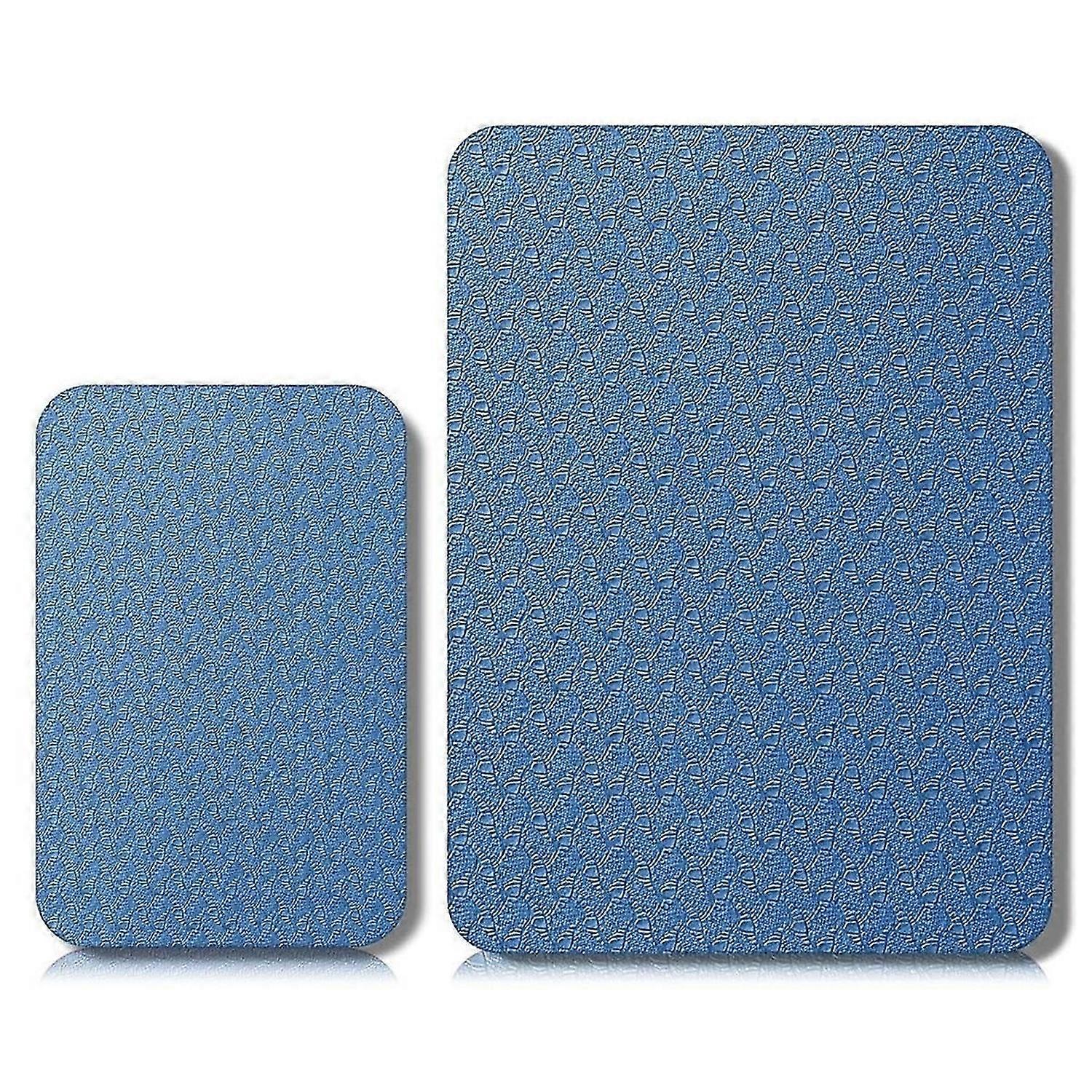 2Pcs Sewing Machine Muffling Mat Pedal Mat Sewing Machine Mat blue