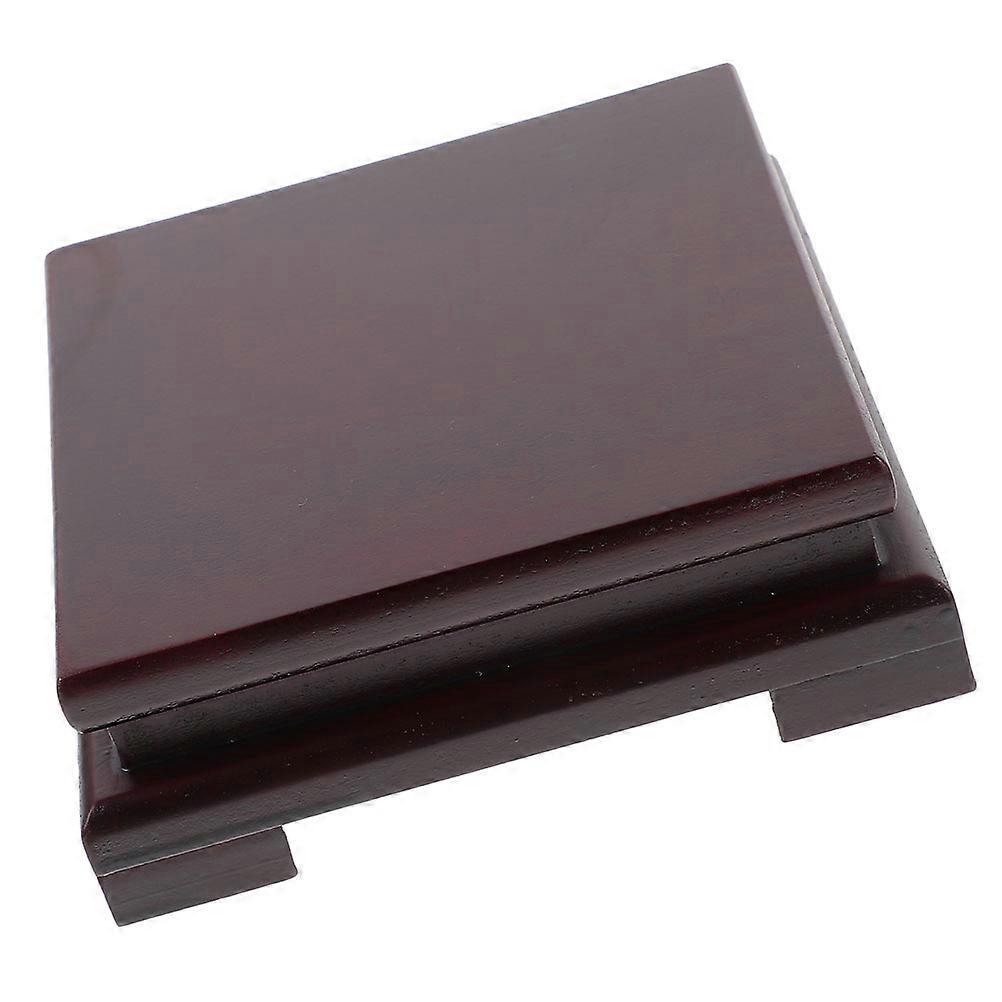 Wooden Plant Stand for Home Use Plant Display Riser 3Pcs Dark Red Wood