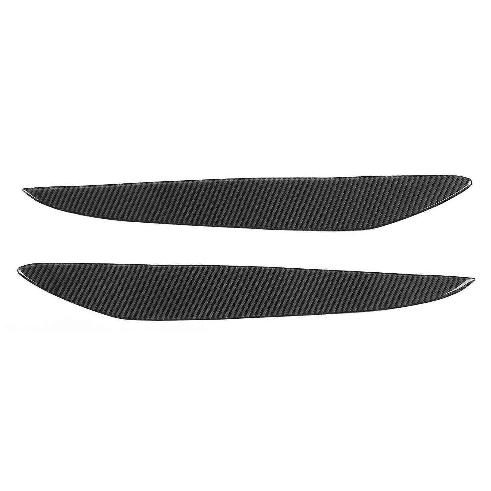 2pcs Carbon Fiber Headlight Eyebrow Eyelid Cover Wear Resistant Fit for Mazda 3 20102013