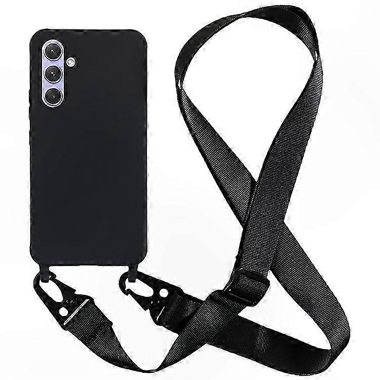 Soft TPU Phone Case with Matte Finish and Wide Lanyard for Galaxy A54 5G Protector
