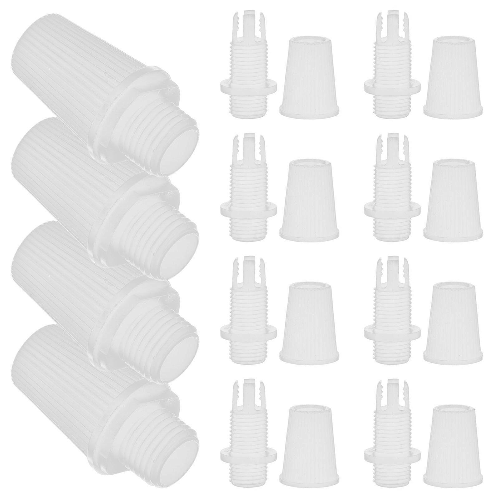 Wire Gland Cable Glands for Power Cord White Plastic Wire Protection 50Pcs